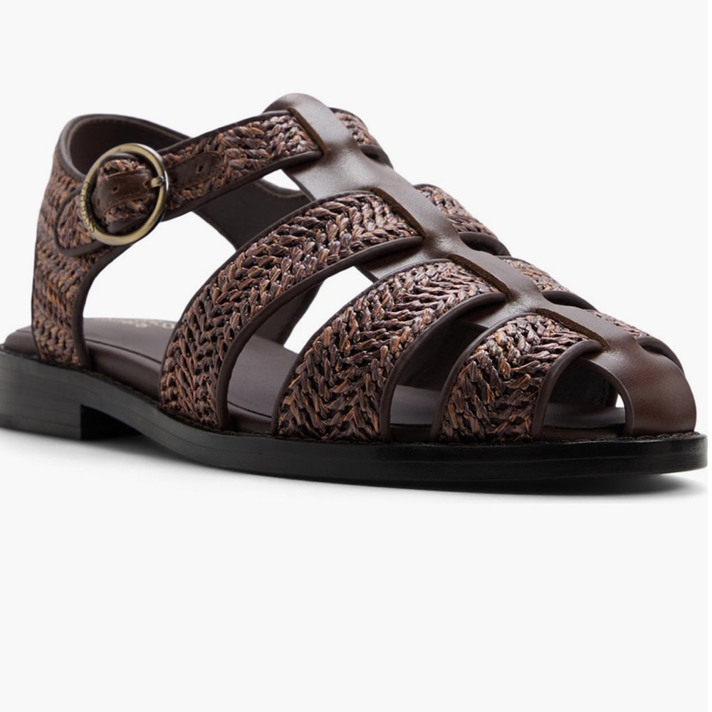Woven Brown Women's Fisherman Sandals